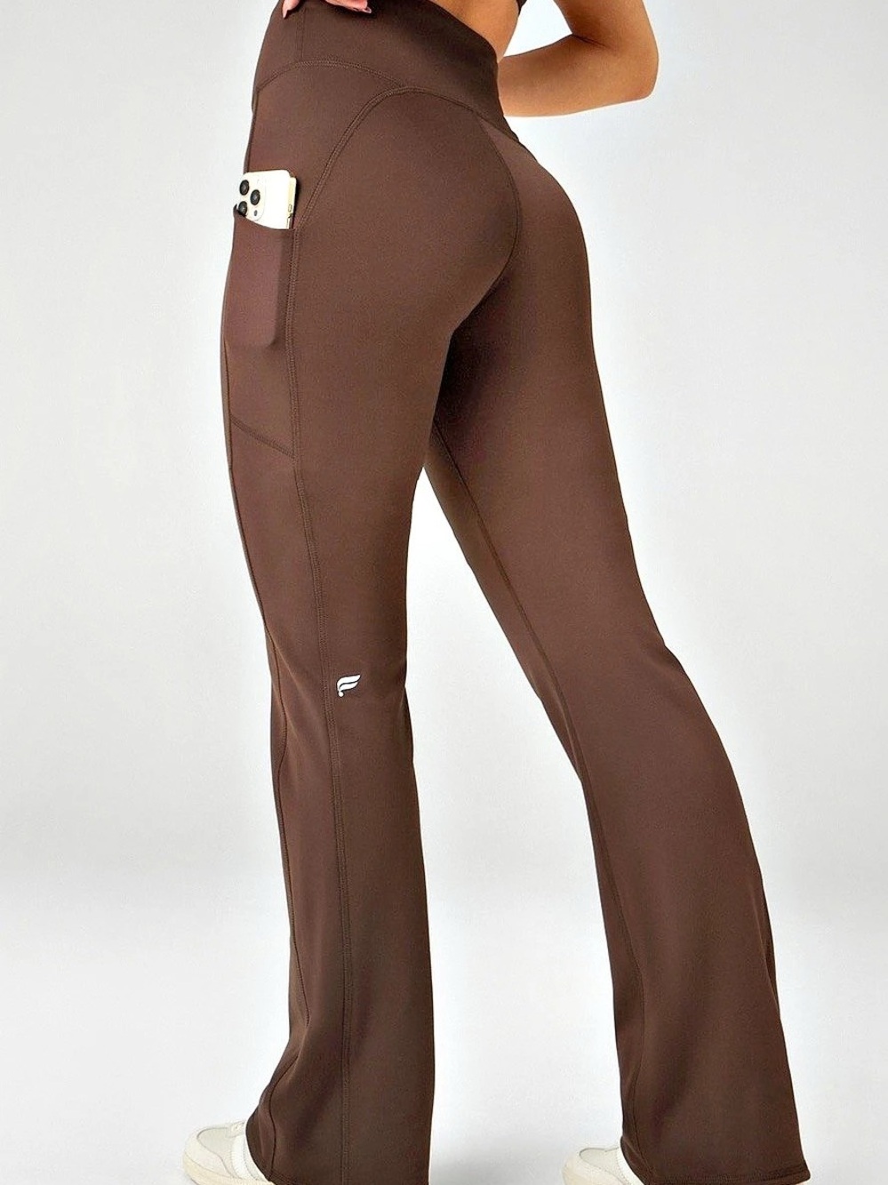 Fabletics Brown Wide Leg Leggings - Picture 2 of 5
